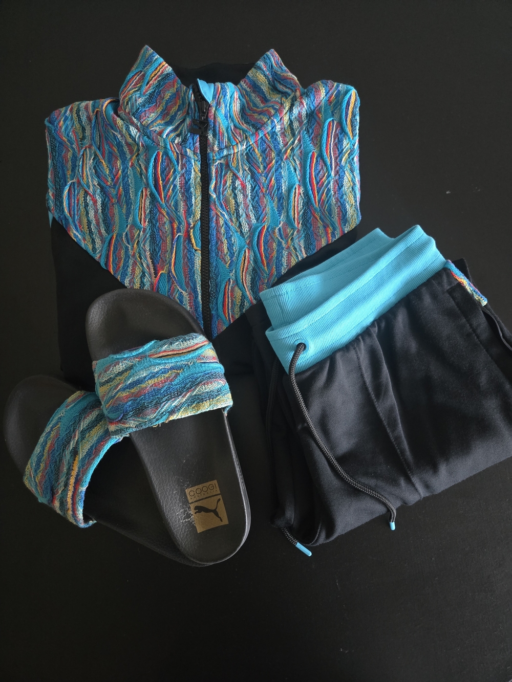 NWT Puma x COOGI 3-Piece Tracksuit Set Jacket Pants Slides 10 L
